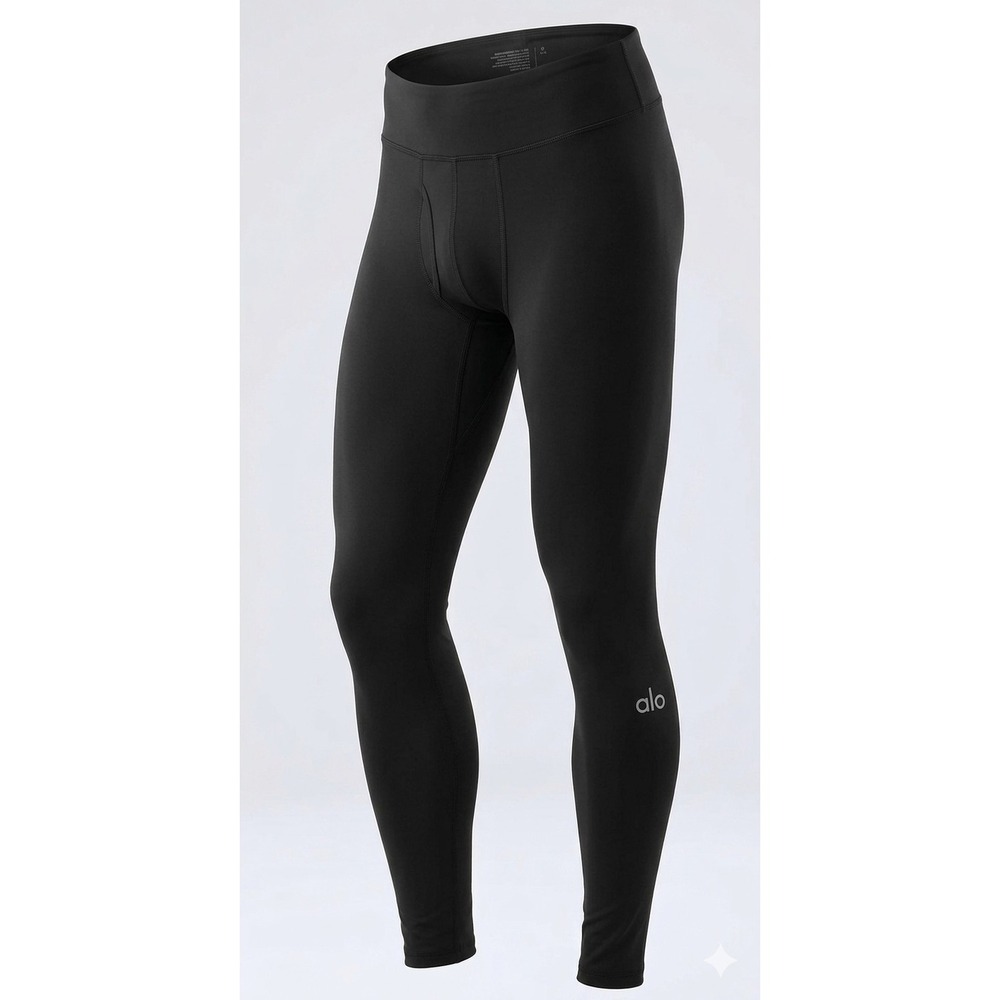 Alo Yoga High Waist Moto Leggings Mens Size M Black Performance Running